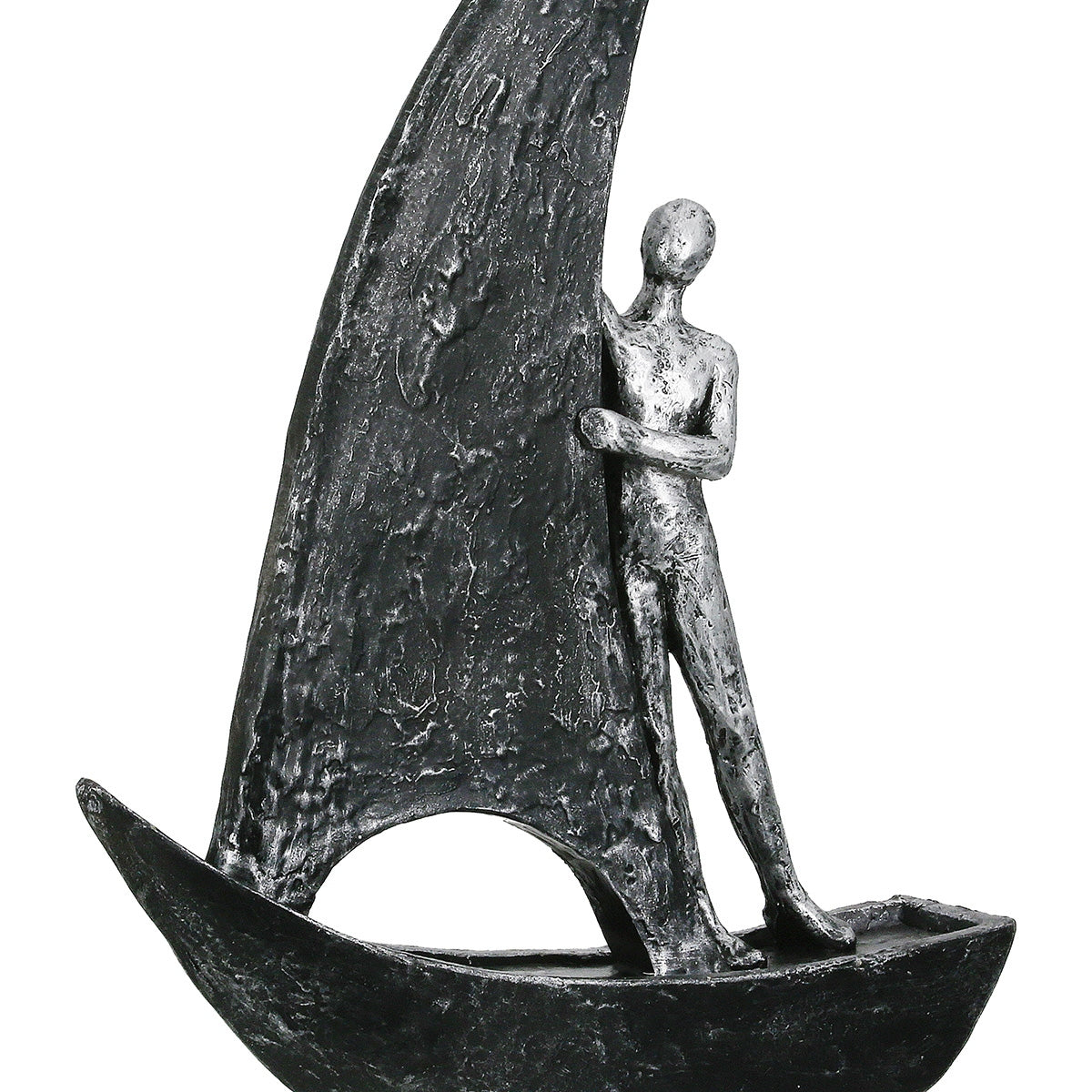 Figure Boat Man Motif Συνθετική Ρητίνη Χρυσό Χρώμα Ασημί Χρώμα 2 Ποικιλία 20X6X29Cm 20X6X29Cm - Hippiehome.gr