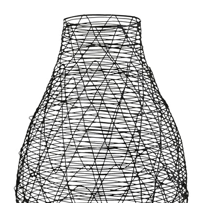 Βάζο Βολβώδες Μεταλλικό Μαύρο D17X26Cm D17X26Cm - Hippiehome.gr