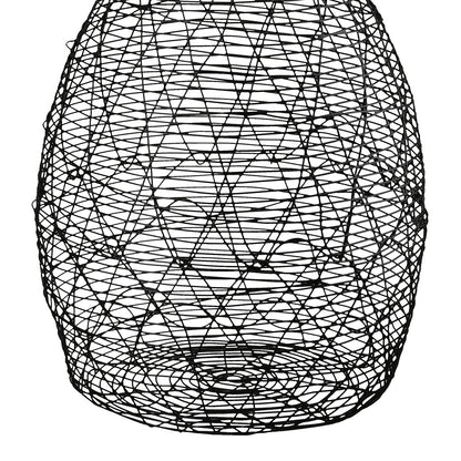 Βάζο Βολβώδες Μεταλλικό Μαύρο D17X26Cm D17X26Cm - Hippiehome.gr