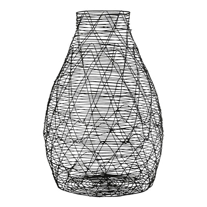 Βάζο Βολβώδες Μεταλλικό Μαύρο D17X26Cm D17X26Cm - Hippiehome.gr