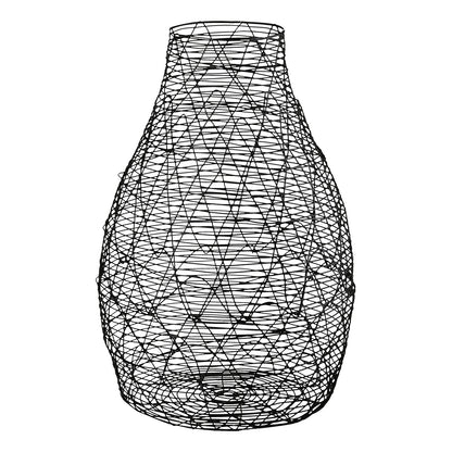 Βάζο Βολβώδες Μεταλλικό Μαύρο D22X33Cm D22X33Cm - Hippiehome.gr