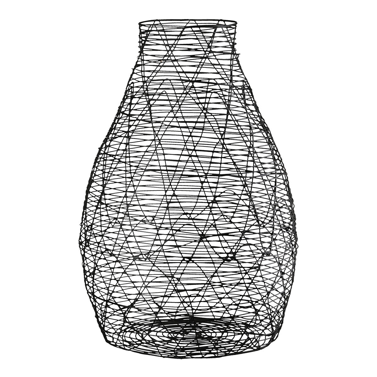 Βάζο Βολβώδες Μεταλλικό Μαύρο D22X33Cm D22X33Cm - Hippiehome.gr