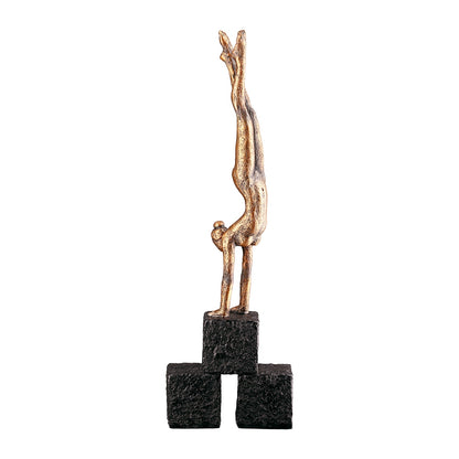 Γλυπτική Γυναικεία Συνθετική Ρητίνη Χάλκινο Χρώμα 9X4X29Cm 9X4X29Cm - Hippiehome.gr