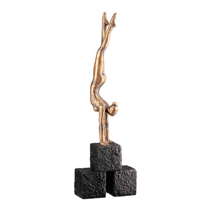 Γλυπτική Γυναικεία Συνθετική Ρητίνη Χάλκινο Χρώμα 9X4X29Cm 9X4X29Cm - Hippiehome.gr