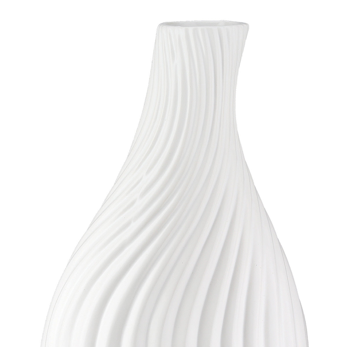 Βάζο Οργανικό Κεραμικό Λευκό 16X8X29Cm 16X8X29Cm - Hippiehome.gr