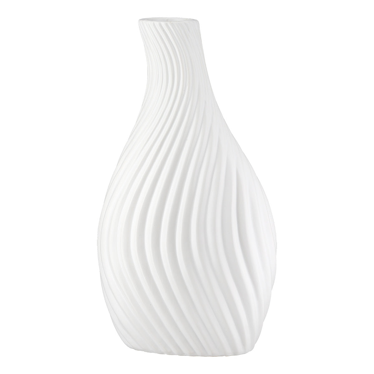 Βάζο Οργανικό Κεραμικό Λευκό 16X8X29Cm 16X8X29Cm - Hippiehome.gr