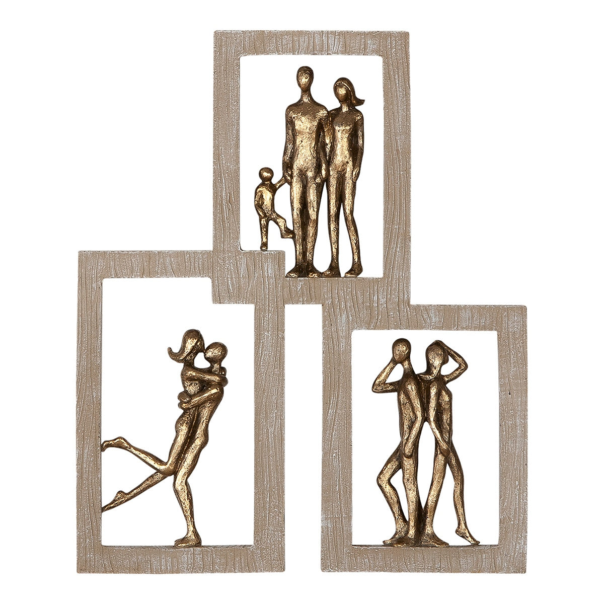 Αντικείμενο τοίχου Ζεύγος Συνθετική Ρητίνη Φυσικά Χρώματα 2 Ποικιλία 22X2X26Cm 22X2X26Cm - Hippiehome.gr