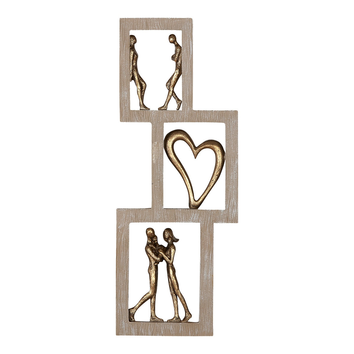 Αντικείμενο τοίχου Ζεύγος Συνθετική Ρητίνη Φυσικά Χρώματα 2 Ποικιλία 22X2X26Cm 22X2X26Cm - Hippiehome.gr