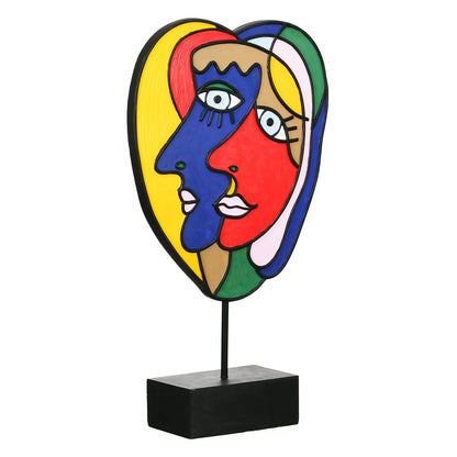 Sculpture Face Motif Συνθετική Ρητίνη Πολύχρωμη 2 Ποικιλία 20X7X35Cm 20X7X35Cm - Hippiehome.gr