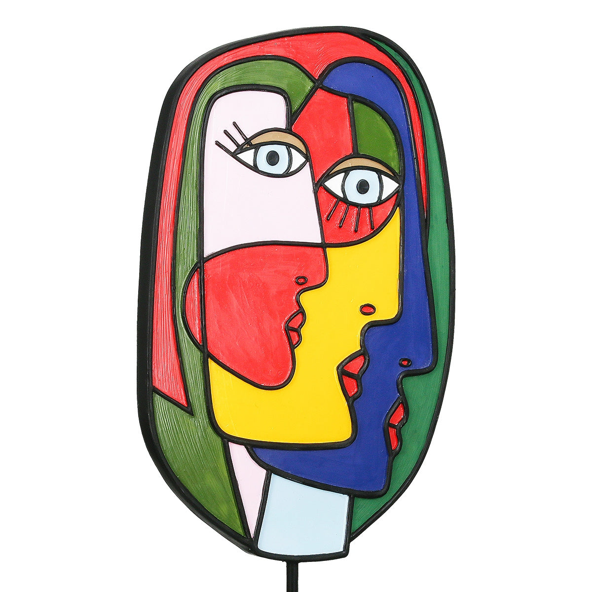 Sculpture Face Motif Συνθετική Ρητίνη Πολύχρωμη 2 Ποικιλία 20X7X35Cm 20X7X35Cm - Hippiehome.gr