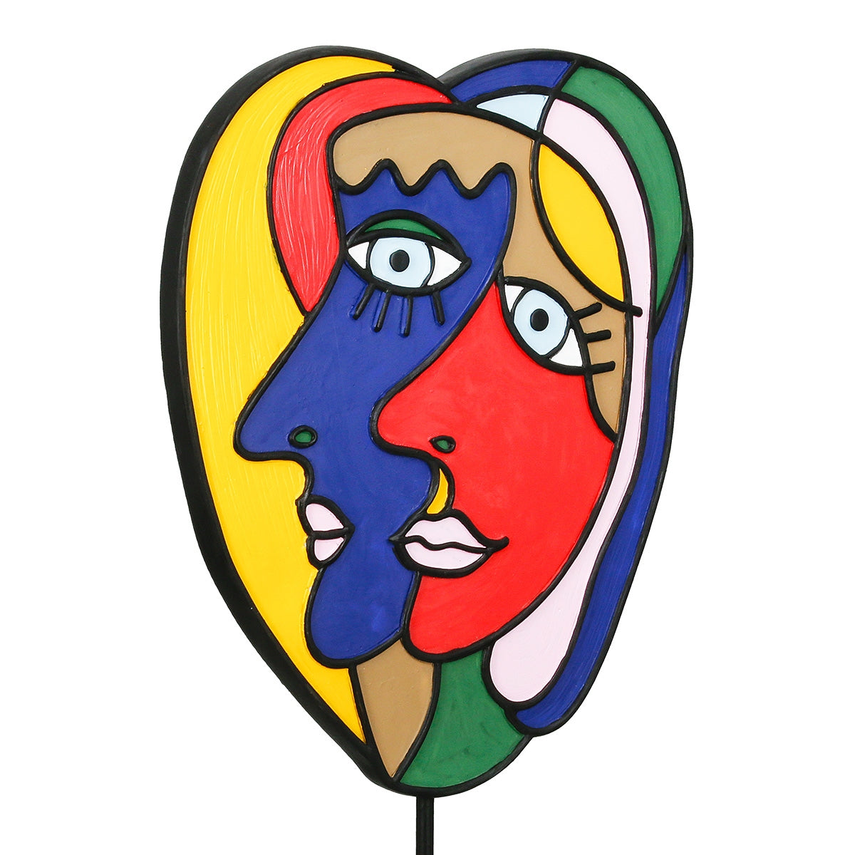 Sculpture Face Motif Συνθετική Ρητίνη Πολύχρωμη 2 Ποικιλία 20X7X35Cm 20X7X35Cm - Hippiehome.gr