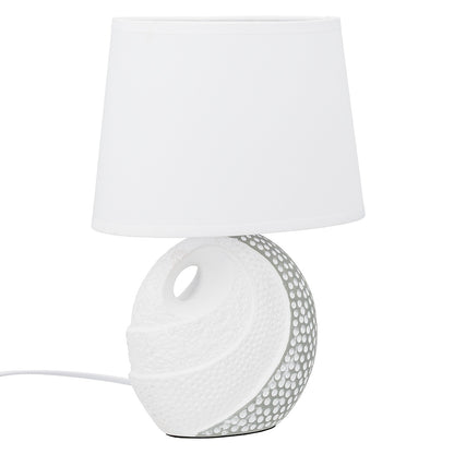 Επιτραπέζιο φωτιστικό Στρογγυλό Κεραμικό Γκρι Λευκό 2 Ποικιλία 20X12X29Cm 20X12X29Cm - Hippiehome.gr