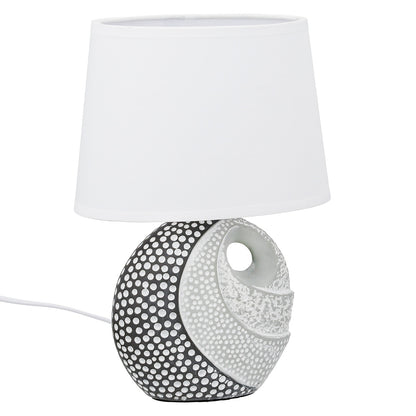 Επιτραπέζιο φωτιστικό Στρογγυλό Κεραμικό Γκρι Λευκό 2 Ποικιλία 20X12X29Cm 20X12X29Cm - Hippiehome.gr