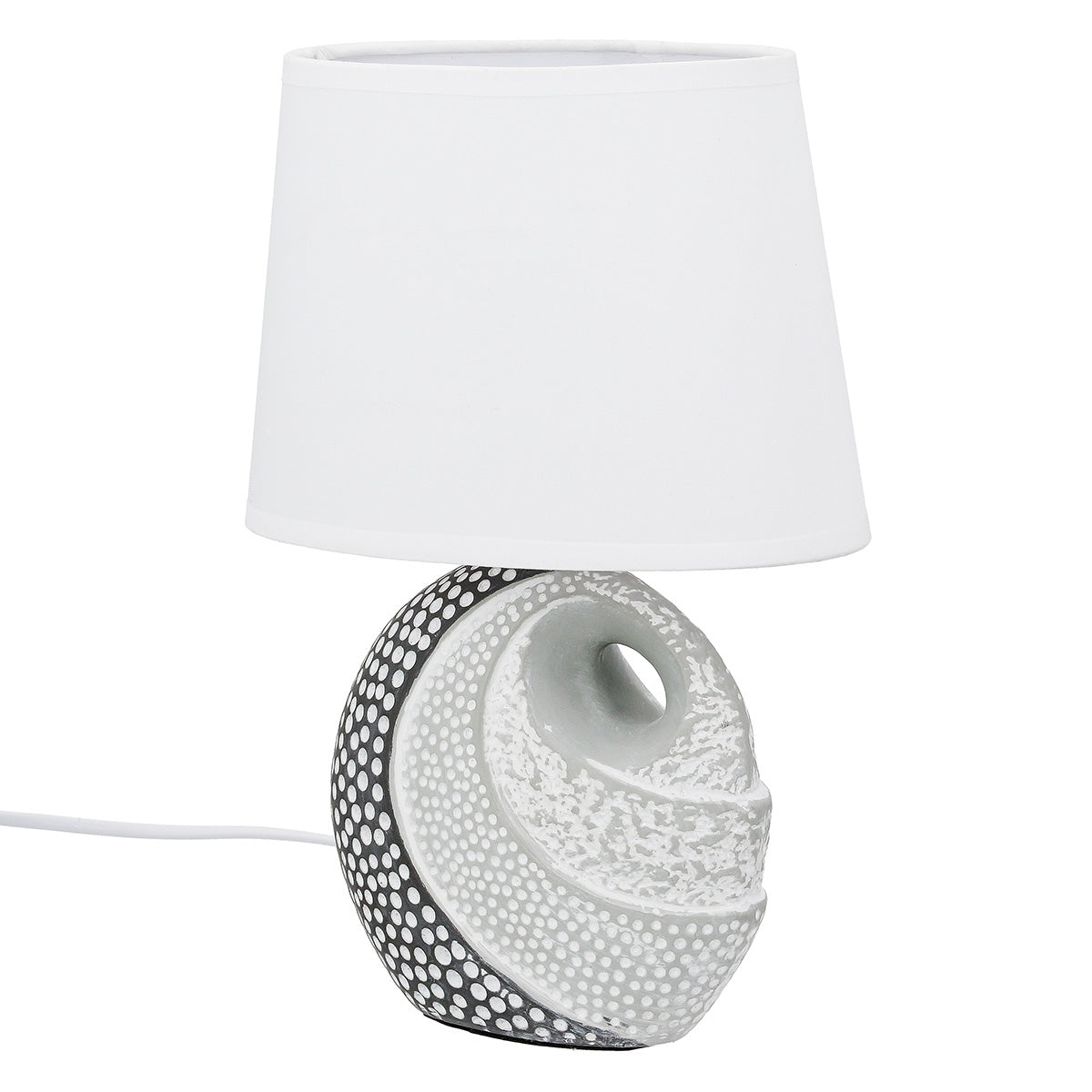Επιτραπέζιο φωτιστικό Στρογγυλό Κεραμικό Γκρι Λευκό 2 Ποικιλία 20X12X29Cm 20X12X29Cm - Hippiehome.gr