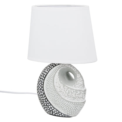 Επιτραπέζιο φωτιστικό Στρογγυλό Κεραμικό Γκρι Λευκό 2 Ποικιλία 20X12X29Cm 20X12X29Cm - Hippiehome.gr