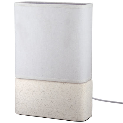Επιτραπέζιο Φωτιστικό Ορθογώνιο Κεραμικό Μπεζ Λευκό 20X8X30Cm 20X8X30Cm - Hippiehome.gr