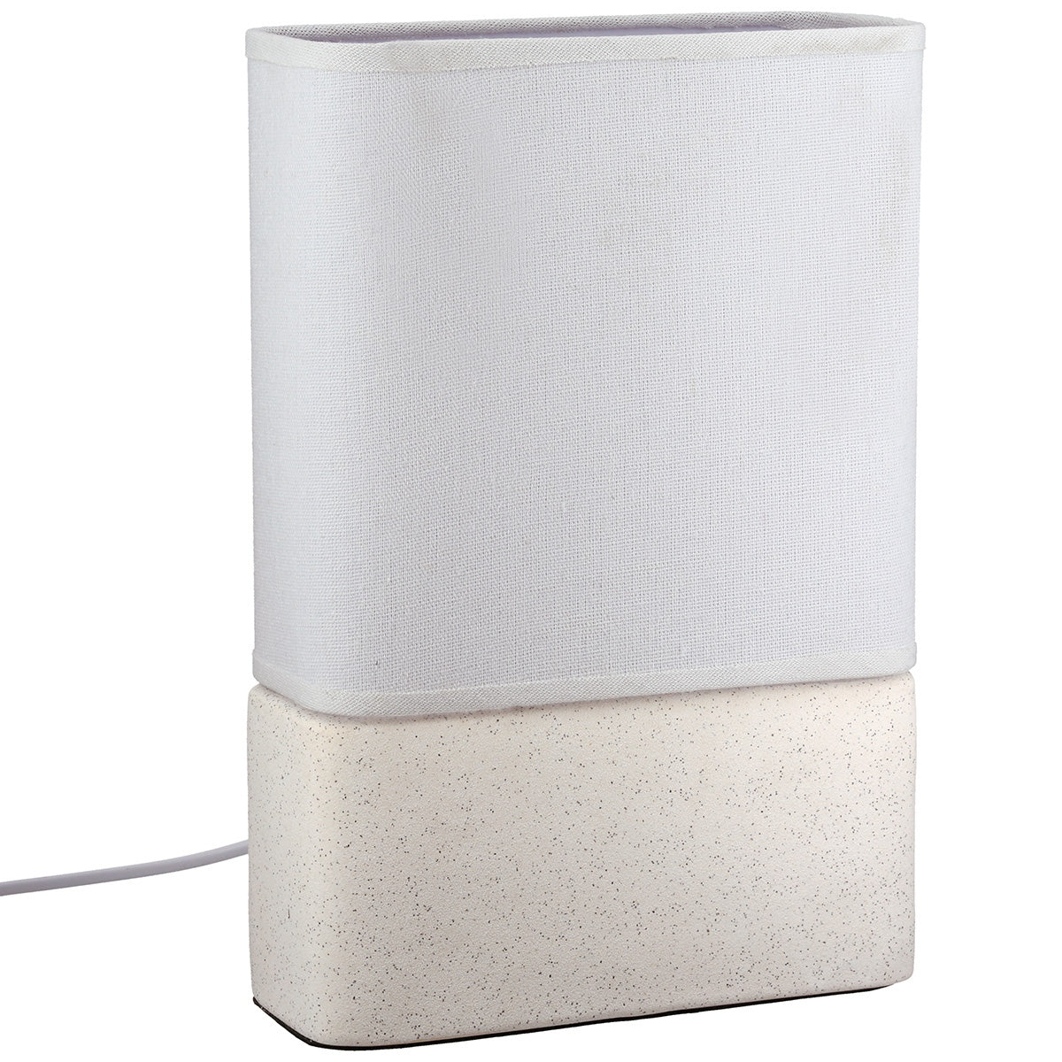 Επιτραπέζιο Φωτιστικό Ορθογώνιο Κεραμικό Μπεζ Λευκό 20X8X30Cm 20X8X30Cm - Hippiehome.gr