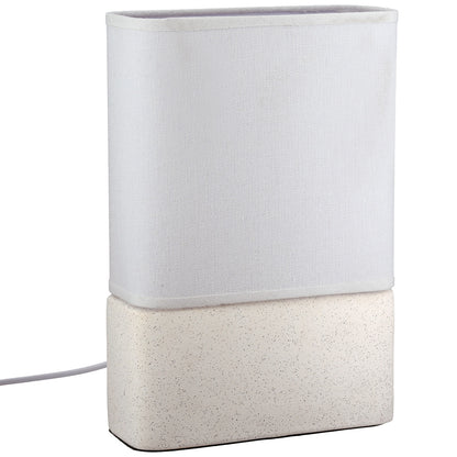 Επιτραπέζιο Φωτιστικό Ορθογώνιο Κεραμικό Μπεζ Λευκό 20X8X30Cm 20X8X30Cm - Hippiehome.gr