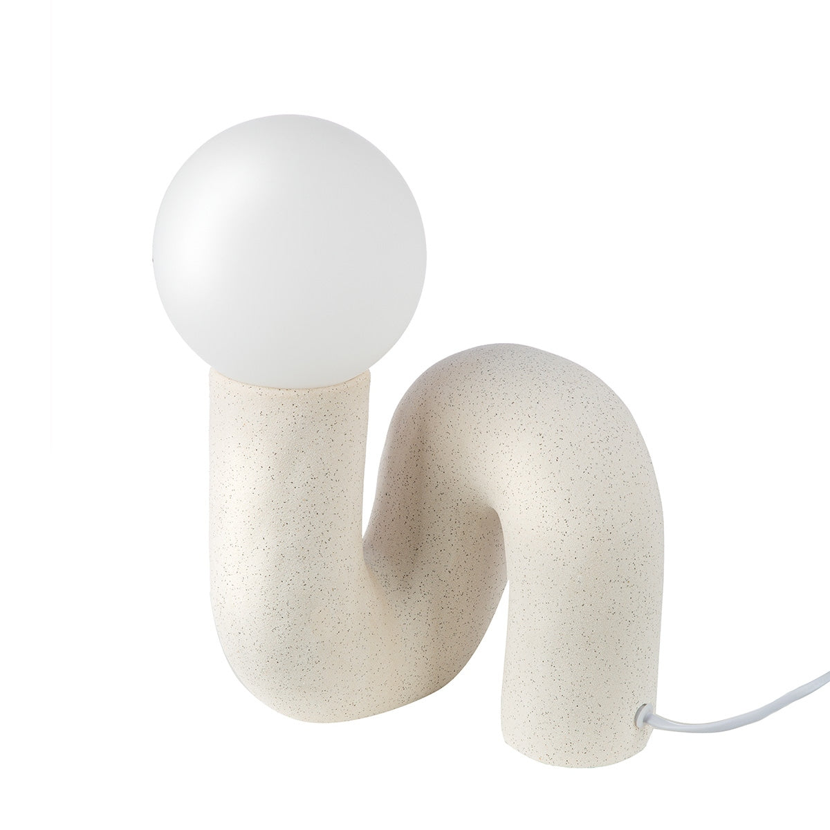 Επιτραπέζιο Φωτιστικό Organic Ceramic Beige White 18X17X30Cm 18X17X30Cm - Hippiehome.gr