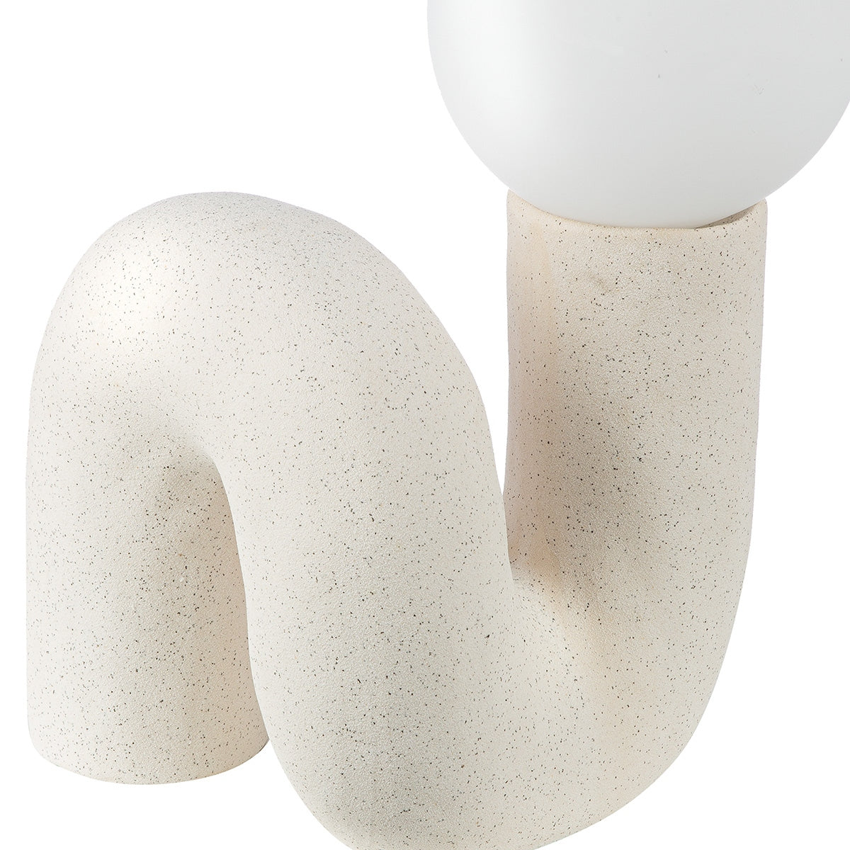 Επιτραπέζιο Φωτιστικό Organic Ceramic Beige White 18X17X30Cm 18X17X30Cm - Hippiehome.gr