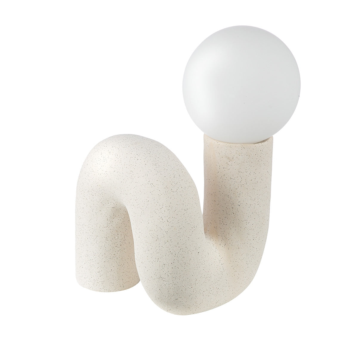 Επιτραπέζιο Φωτιστικό Organic Ceramic Beige White 18X17X30Cm 18X17X30Cm - Hippiehome.gr