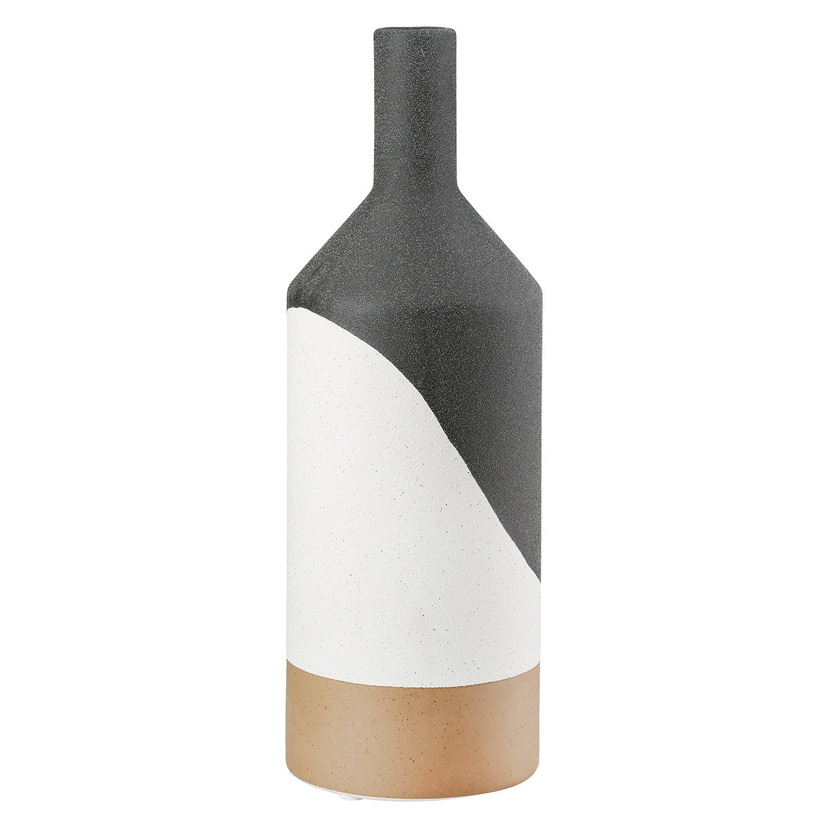 Βάζο Λαιμού Κεραμικό Μαύρο D10X31Cm D10X31Cm - Hippiehome.gr