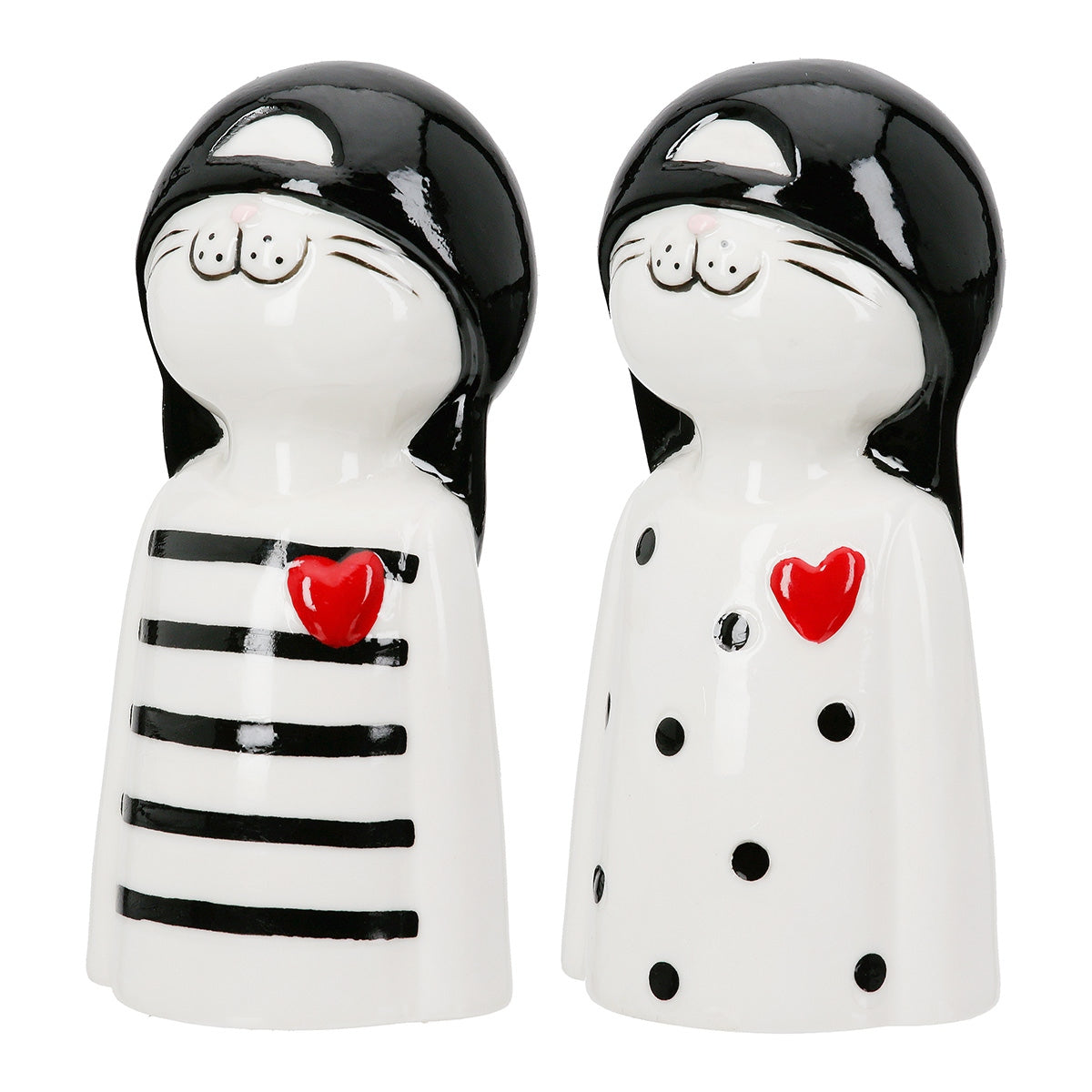Figure Cat Porcelain White 2 Assorted 6X5X12Cm 6X5X12Cm - Hippiehome.gr