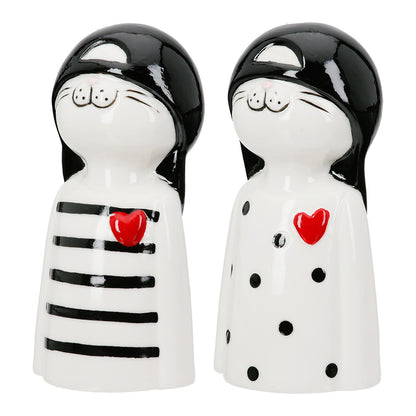 Figure Cat Porcelain White 2 Assorted 6X5X12Cm 6X5X12Cm - Hippiehome.gr