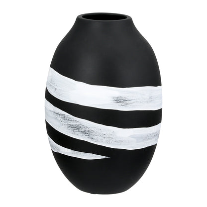 Βάζο Στρογγυλό Κεραμικό Μαύρο D14X21Cm D14X21Cm - Hippiehome.gr