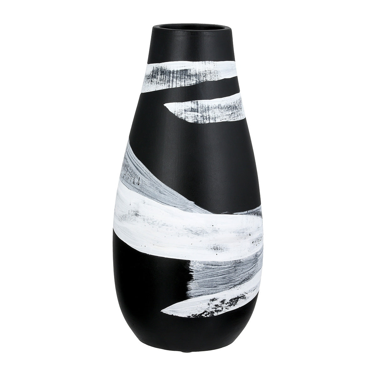Βάζο Στρογγυλό Κεραμικό Μαύρο D14X29Cm D14X29Cm - Hippiehome.gr