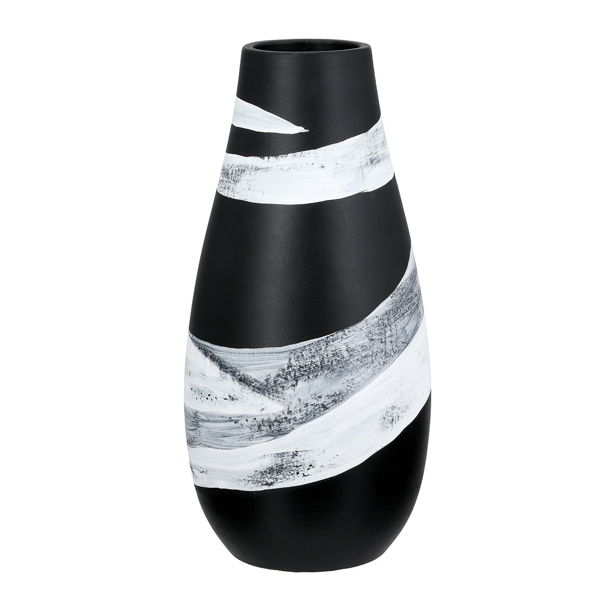 Βάζο Στρογγυλό Κεραμικό Μαύρο D14X29Cm D14X29Cm - Hippiehome.gr
