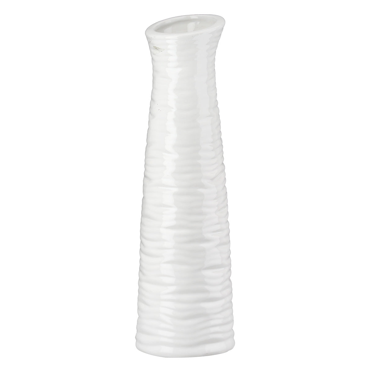Βάζο Κεραμικό Λευκό Ποικιλία 3 φορές D13X46Cm D13X46Cm - Hippiehome.gr