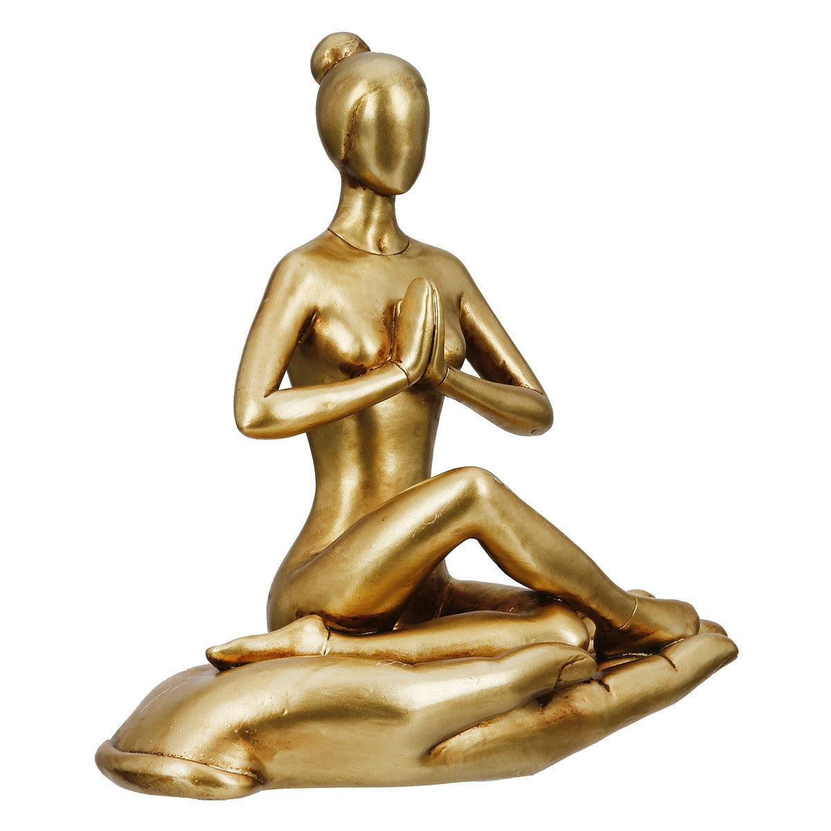 Figure Yoga Motif Συνθετική Ρητίνη Χρυσού Χρυσού Ποικιλία 3 φορές 16X8X21Cm 16X8X21Cm - Hippiehome.gr