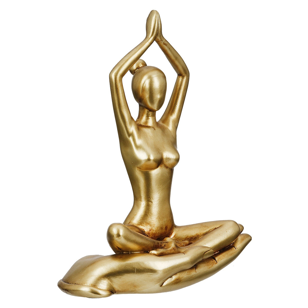 Figure Yoga Motif Συνθετική Ρητίνη Χρυσού Χρυσού Ποικιλία 3 φορές 16X8X21Cm 16X8X21Cm - Hippiehome.gr