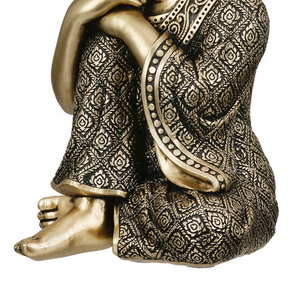 Figure Buddha Synthetic Resin Χρυσόχρωμο 10X10X17Cm 10X10X17Cm - Hippiehome.gr