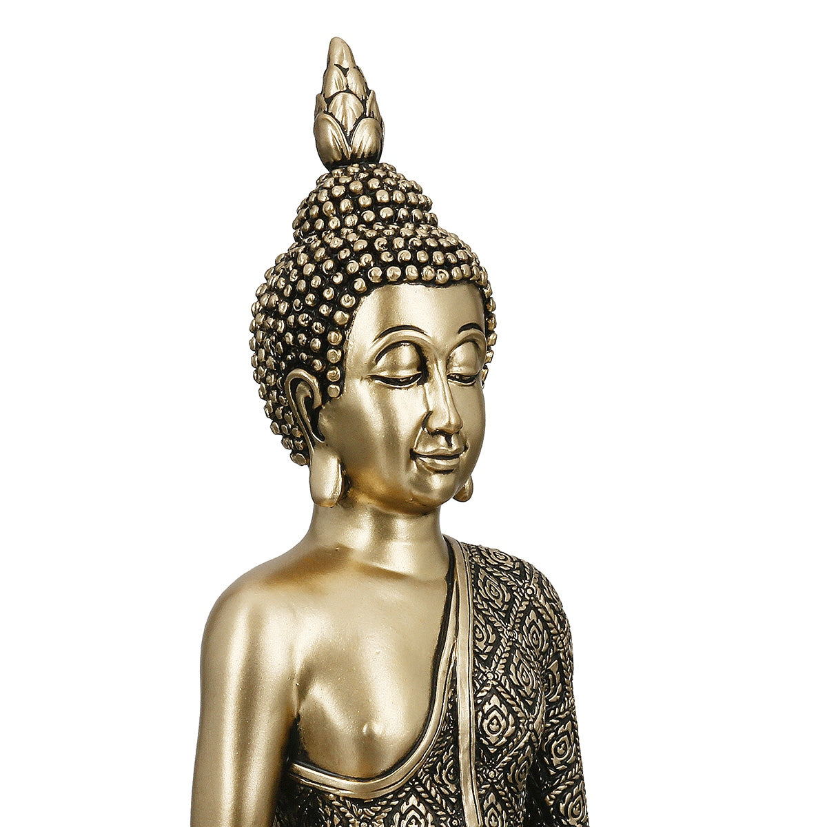 Figure Buddha Synthetic Resin Χρυσόχρωμο 12X8X22Cm 12X8X22Cm - Hippiehome.gr