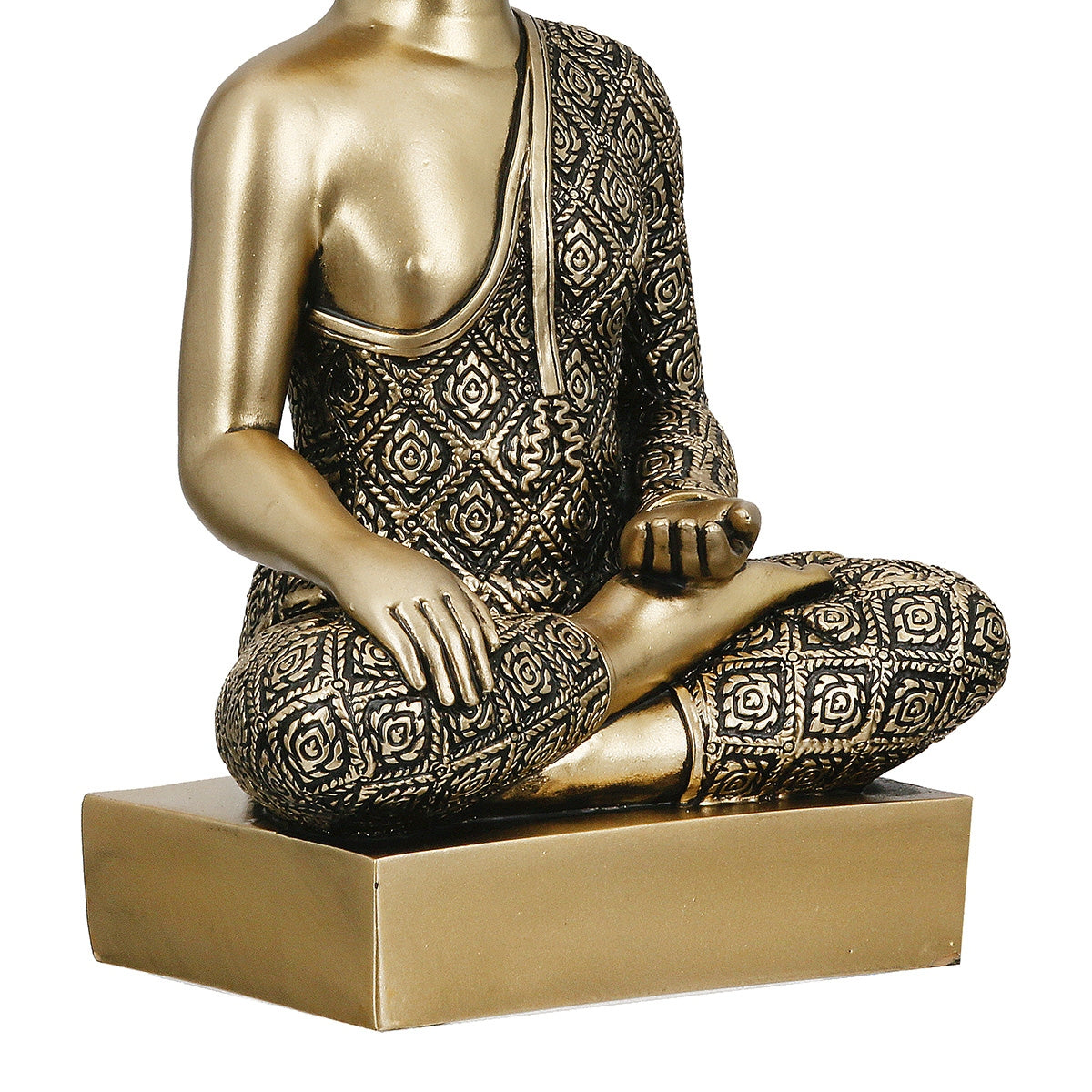 Figure Buddha Synthetic Resin Χρυσόχρωμο 12X8X22Cm 12X8X22Cm - Hippiehome.gr