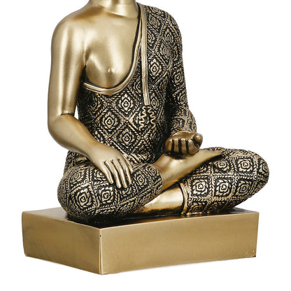 Figure Buddha Synthetic Resin Χρυσόχρωμο 12X8X22Cm 12X8X22Cm - Hippiehome.gr