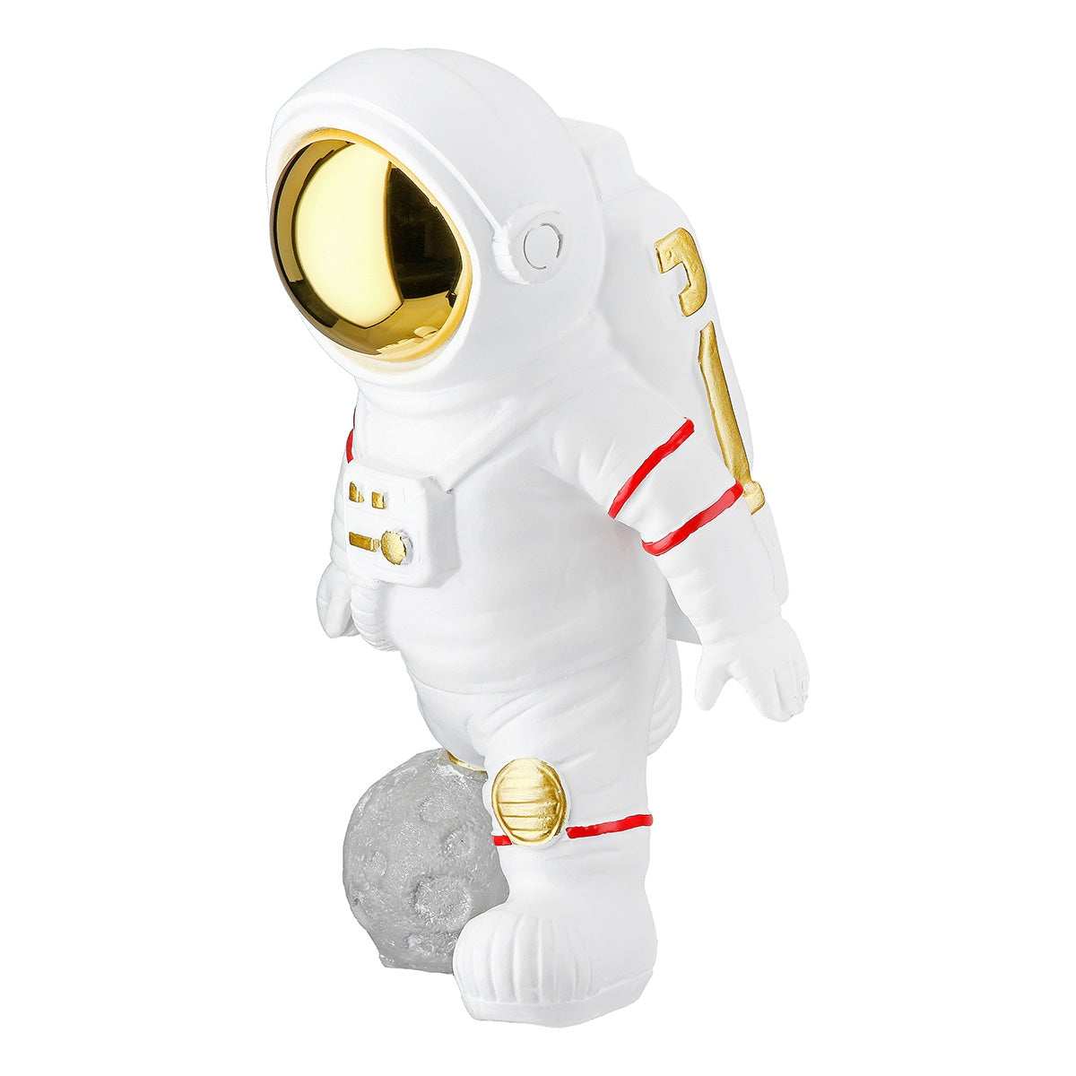 Figure Astronaut Synthetic Resin Grey White 2 Assorted 10X14X18Cm 10X14X18Cm - Hippiehome.gr