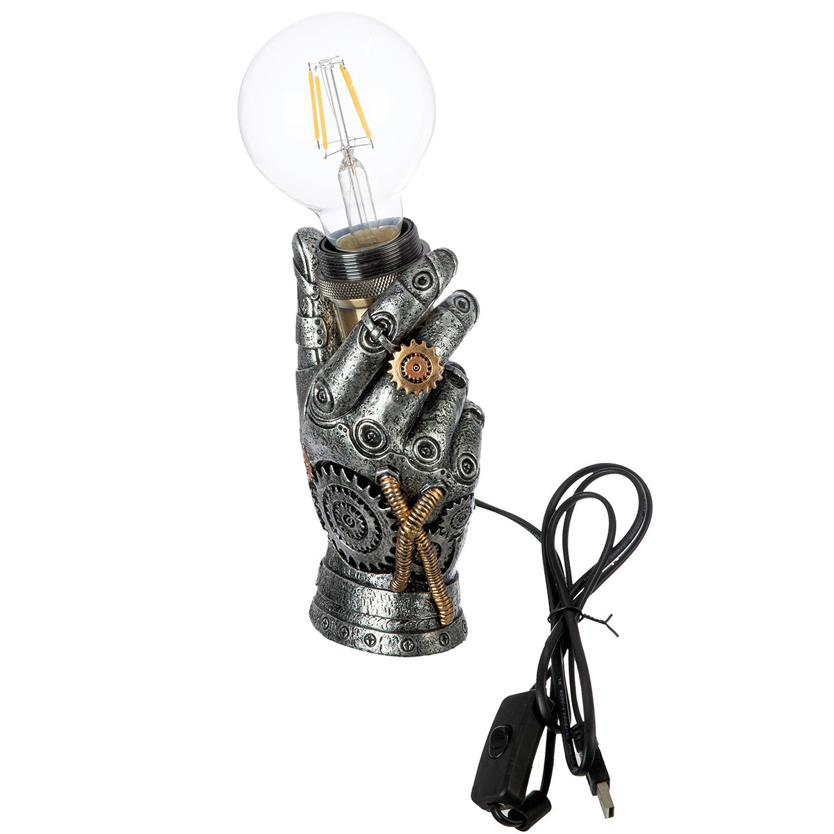 Επιτραπέζιο Φωτιστικό (Led) Χειροποίητη Συνθετική Ρητίνη Λευκό 10X7X18Cm 10X7X18Cm - Hippiehome.gr