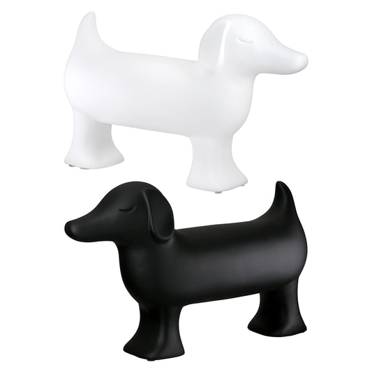 Figure Dog Ceramic Black White 2 Assorted 35X11X23Cm 35X11X23Cm - Hippiehome.gr