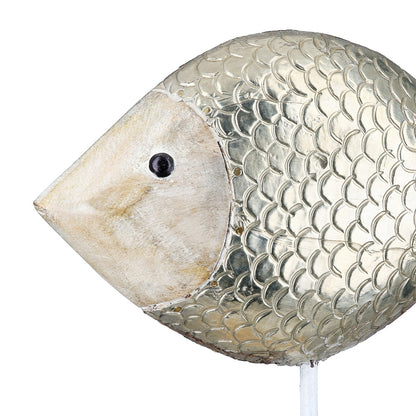 Stand Relief Fish Mango Wood Φυσικά Χρώματα 21X7X25Cm 21X7X25Cm - Hippiehome.gr