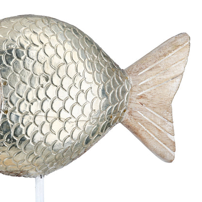Stand Relief Fish Mango Wood Φυσικά Χρώματα 29X9X34Cm 29X9X34Cm - Hippiehome.gr