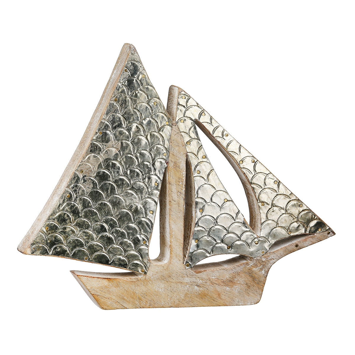 Διακοσμητικό Αντικείμενο Σκάφος Ξύλο Mango Φυσικά Χρώματα 30X3X24Cm 30X3X24Cm - Hippiehome.gr