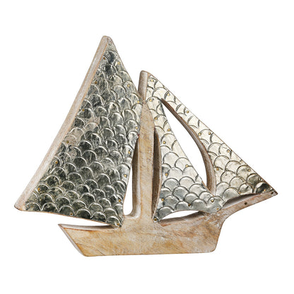 Διακοσμητικό Αντικείμενο Σκάφος Ξύλο Mango Φυσικά Χρώματα 30X3X24Cm 30X3X24Cm - Hippiehome.gr