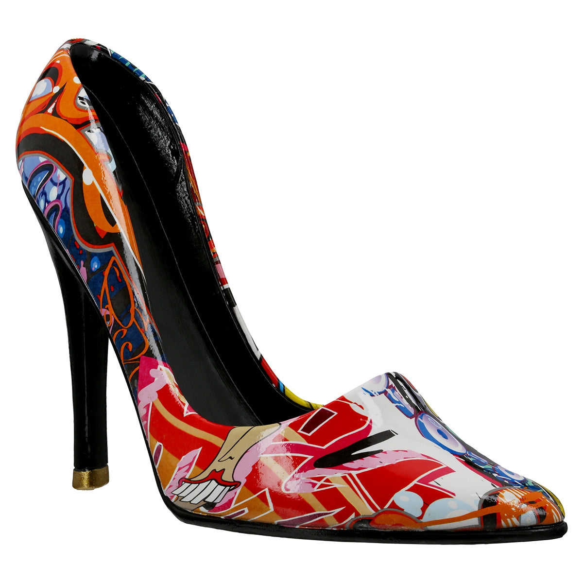 Μπουκαλοθήκη παπουτσιών Graffiti Συνθετική Ρητίνη Πολύχρωμη 23X9X19Cm 23X9X19Cm - Hippiehome.gr