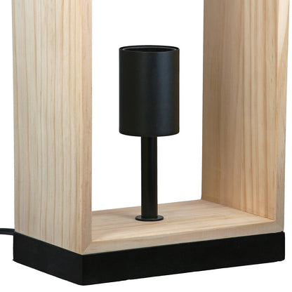 Επιτραπέζιο φωτιστικό Ξύλο Φυσικά Χρώματα 17X10X36Cm 17X10X36Cm - Hippiehome.gr