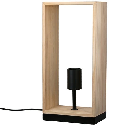 Επιτραπέζιο φωτιστικό Ξύλο Φυσικά Χρώματα 17X10X36Cm 17X10X36Cm - Hippiehome.gr