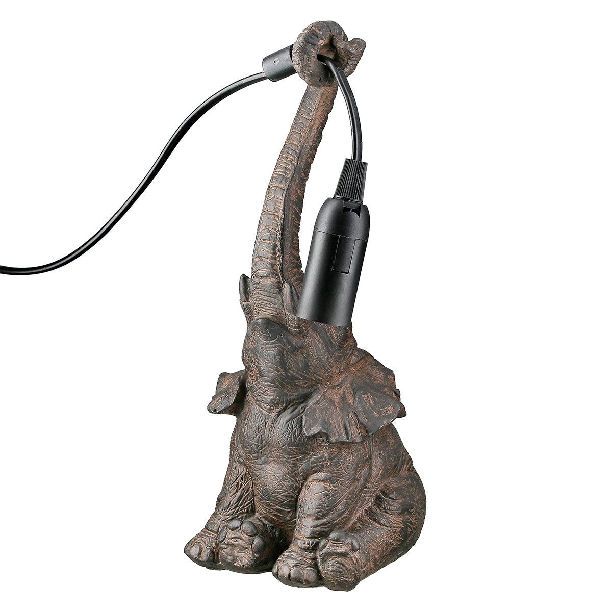 Επιτραπέζιο Φωτιστικό Elephant Συνθετική Ρητίνη Καφέ 12X13X28Cm 12X13X28Cm - Hippiehome.gr