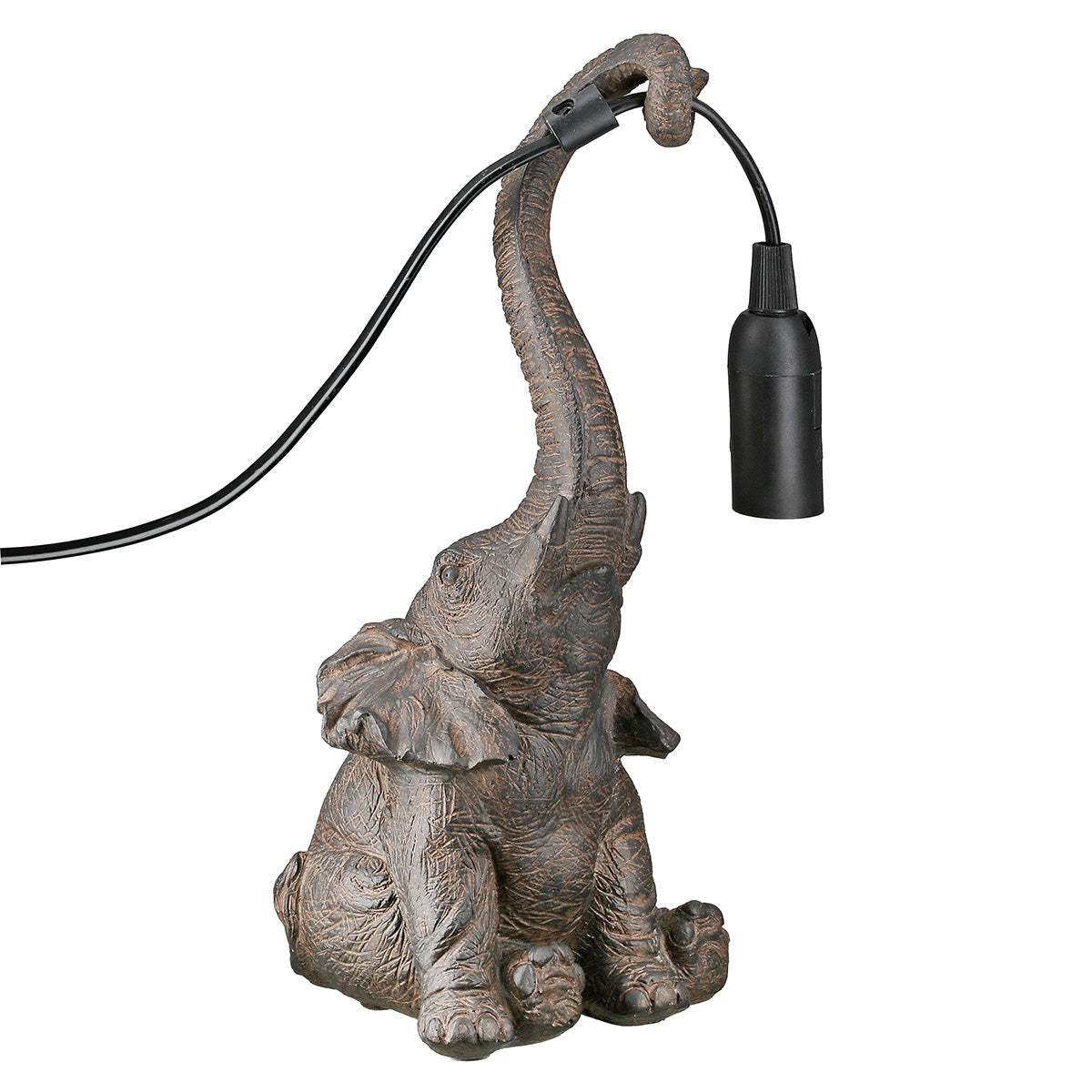 Επιτραπέζιο Φωτιστικό Elephant Συνθετική Ρητίνη Καφέ 12X13X28Cm 12X13X28Cm - Hippiehome.gr